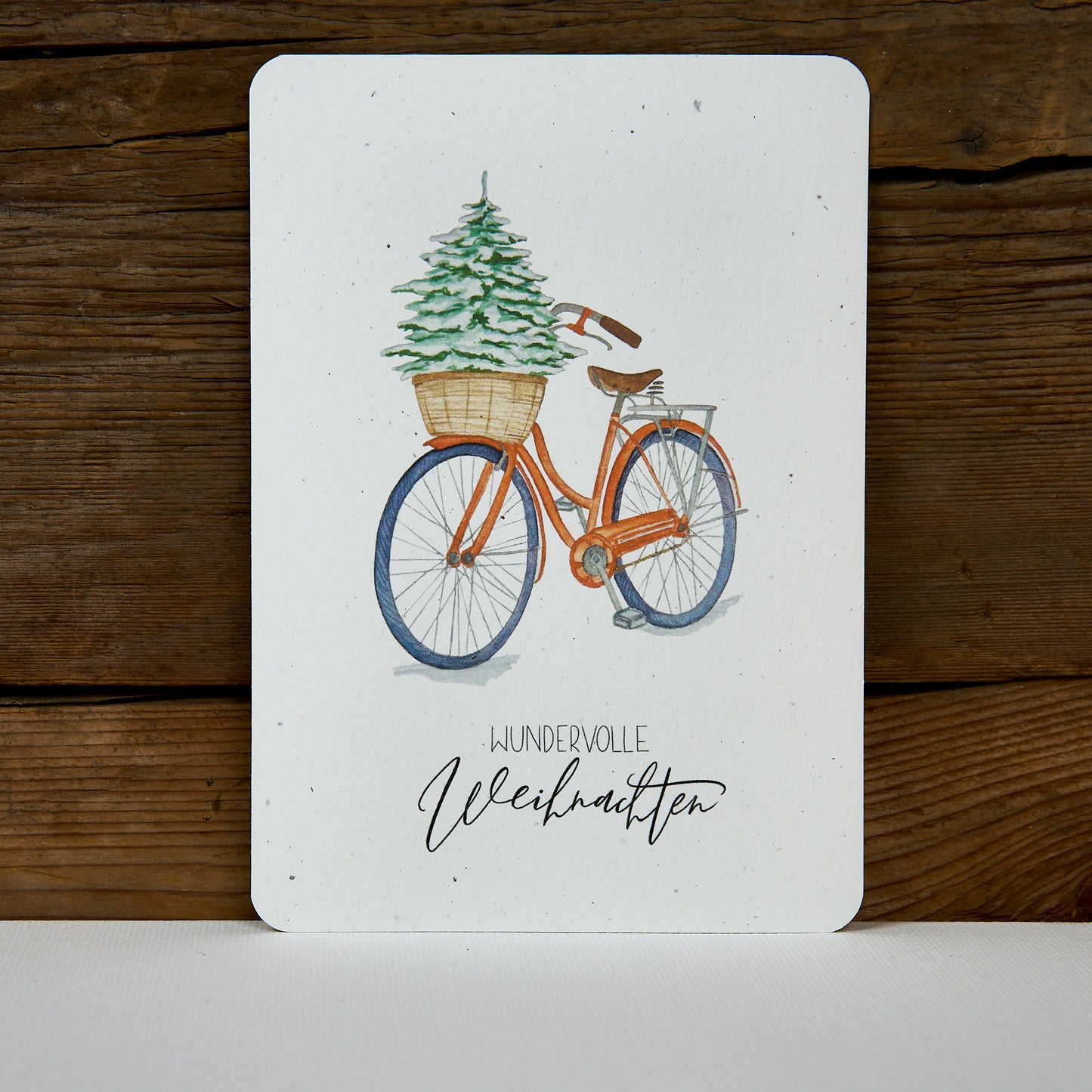 Postkarte "Cycling Home for Christmas"