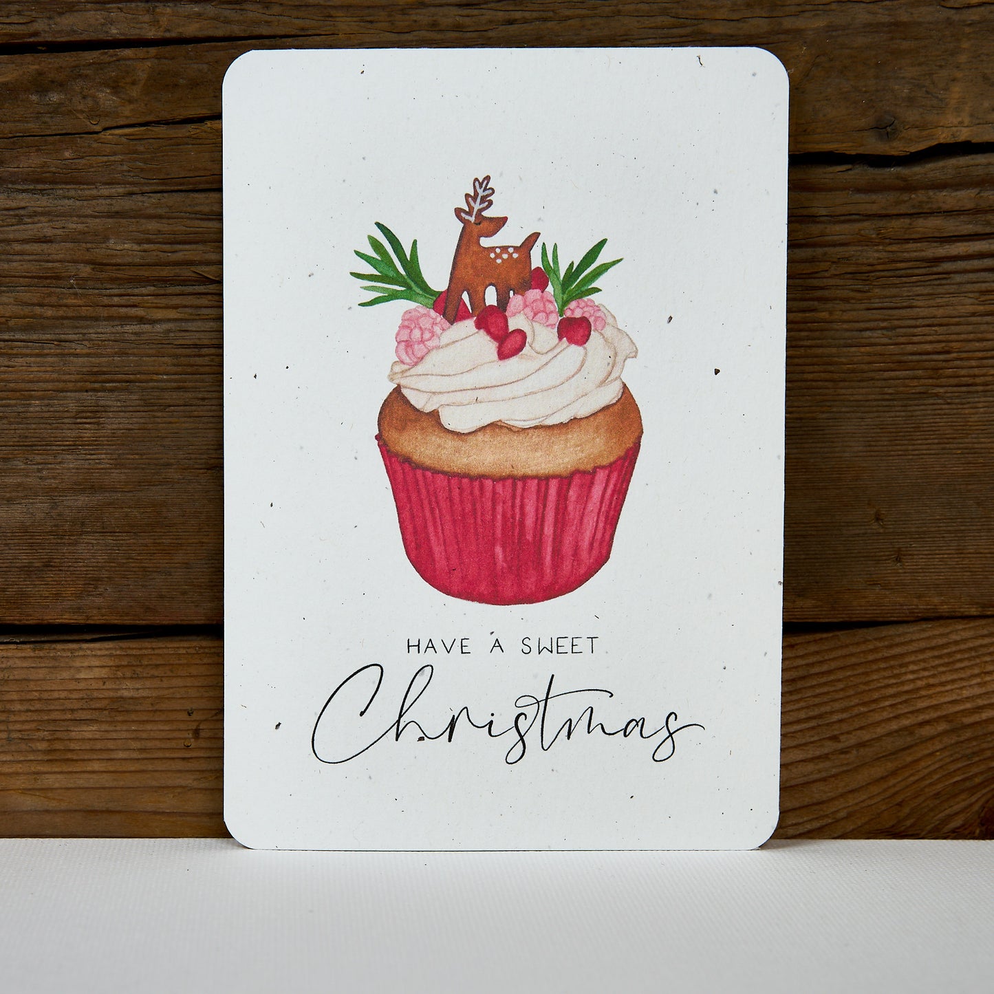 Postkarte "Cupcake Rentier"