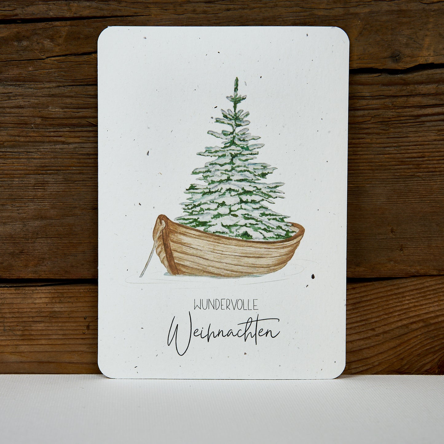 Postkarte "Rowing Home for Christmas"