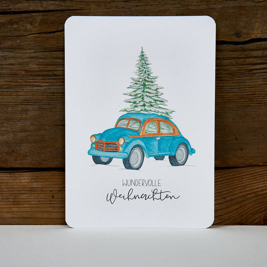 Postkarte "Driving home for Christmas"