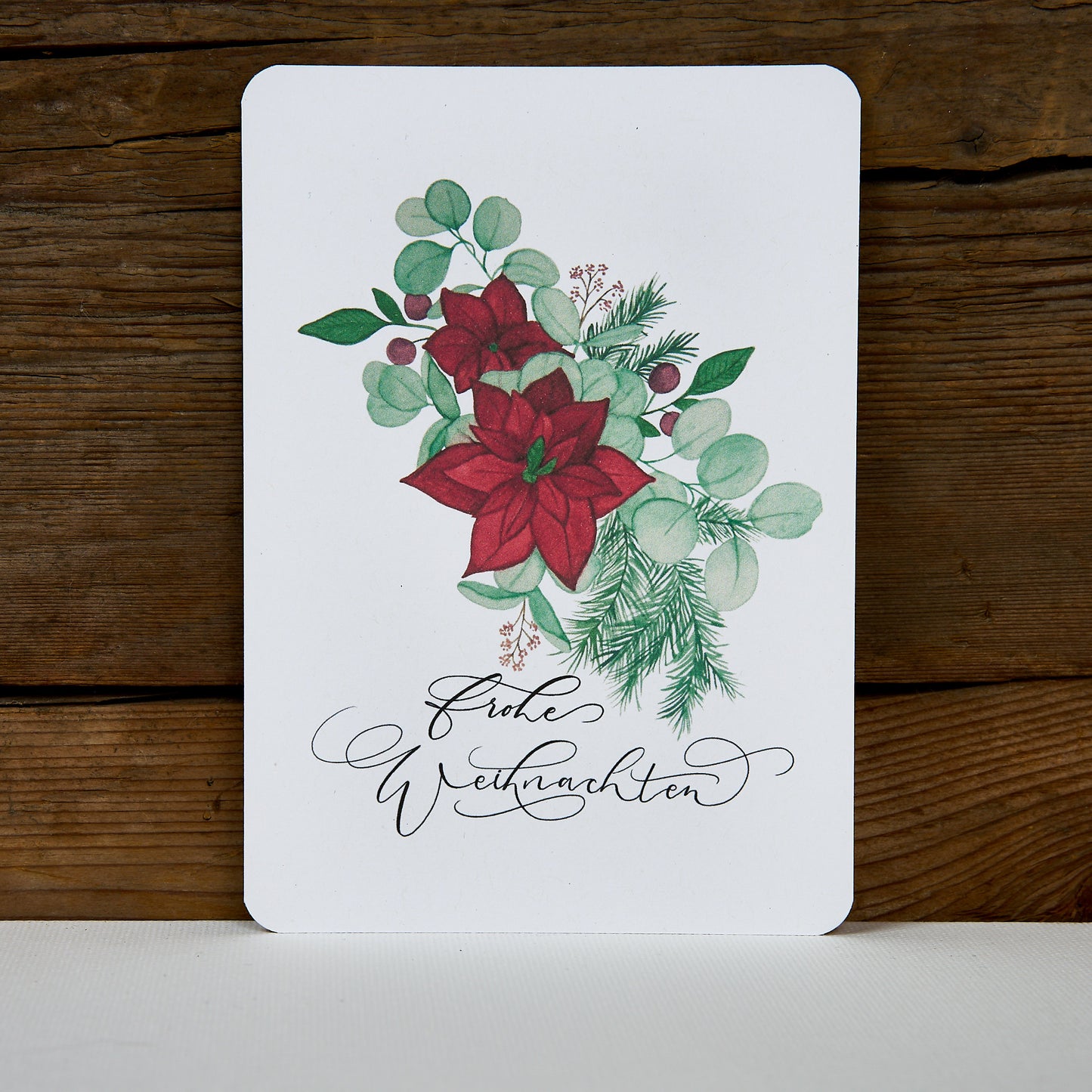 Postkarte "Wintergesteck Weihnachtsstern"