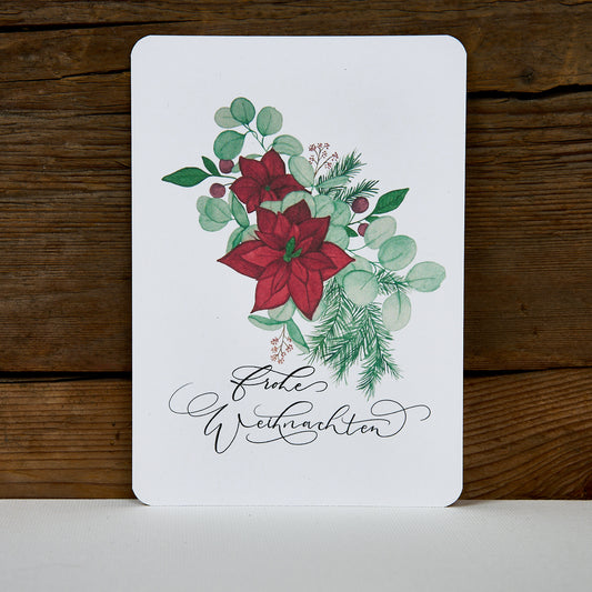 Postkarte "Wintergesteck Weihnachtsstern"