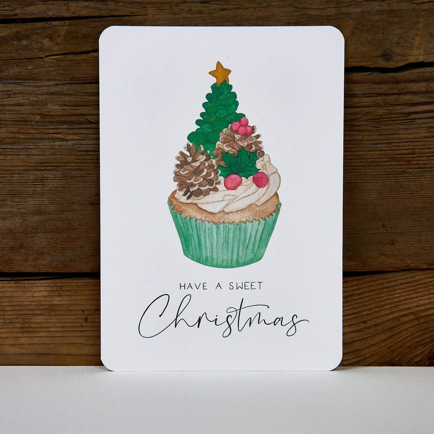 Postkarte "Cupcake Tannenbaum"
