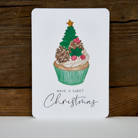 Postkarte "Cupcake Tannenbaum"