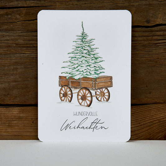 Postkarte "Walking Home for Christmas"