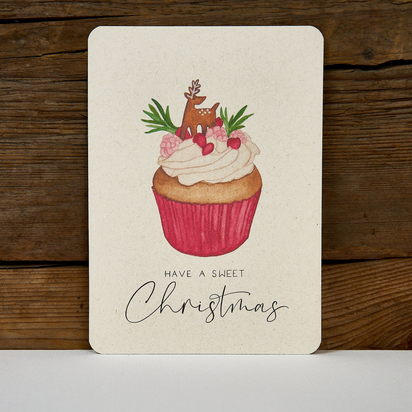 Postkarte "Cupcake Rentier"