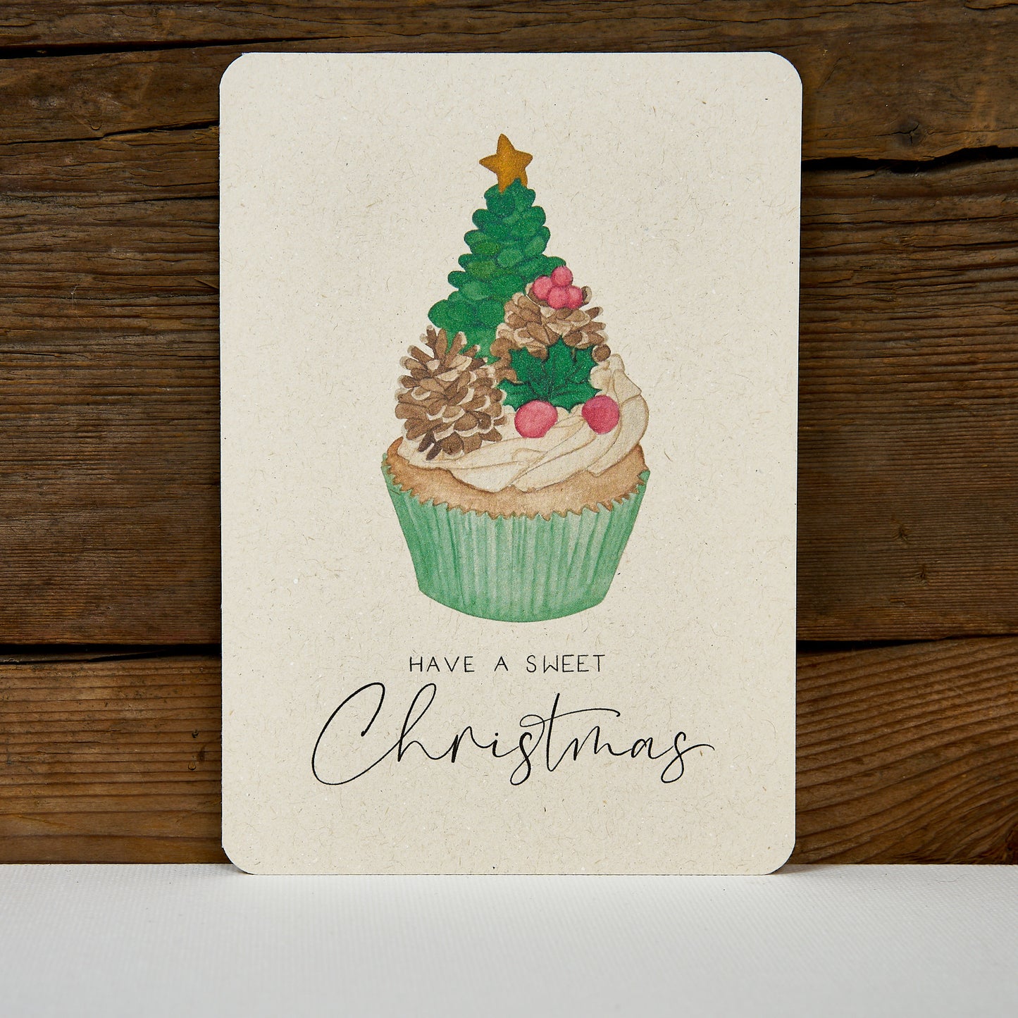Postkarte "Cupcake Tannenbaum"