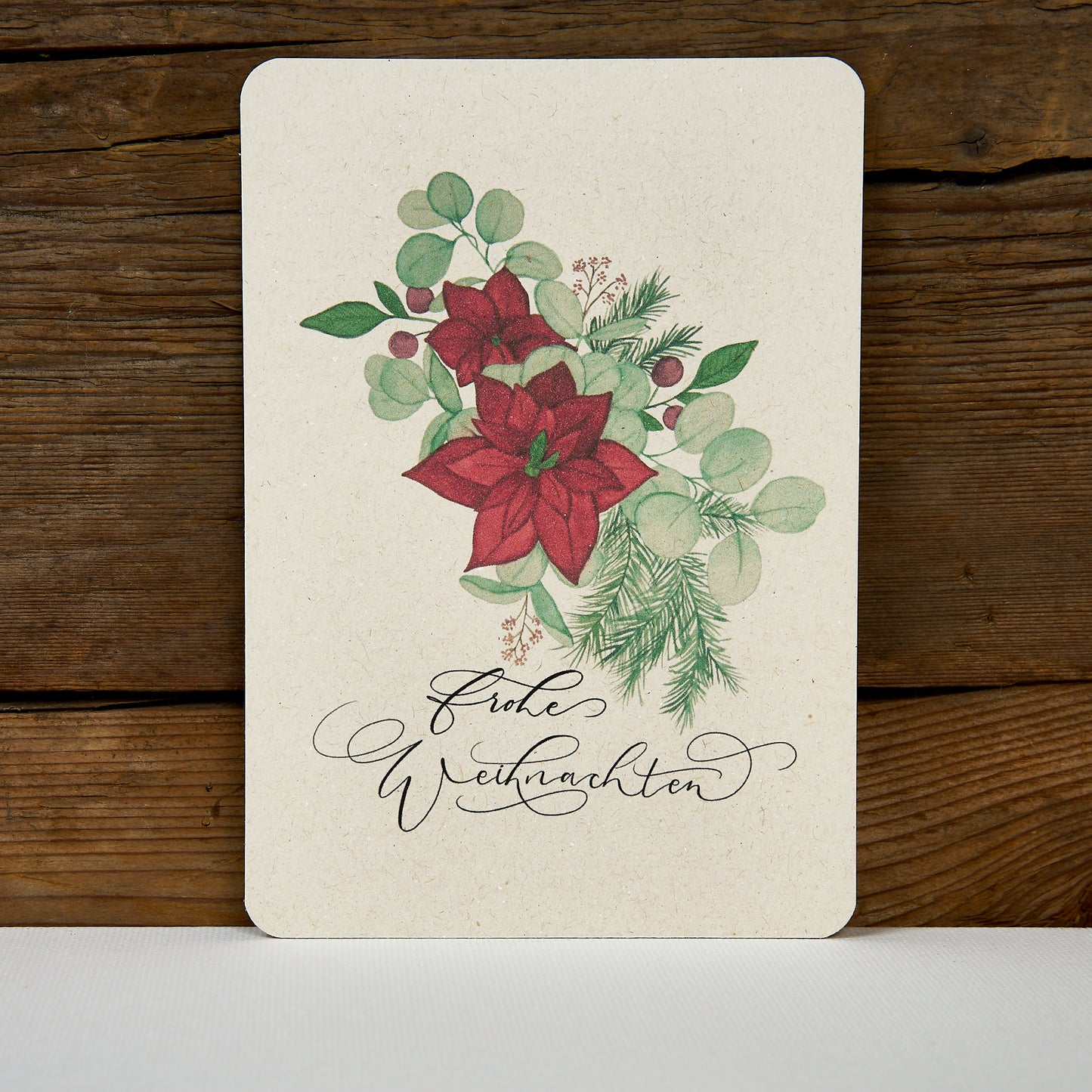 Postkarte "Wintergesteck Weihnachtsstern"